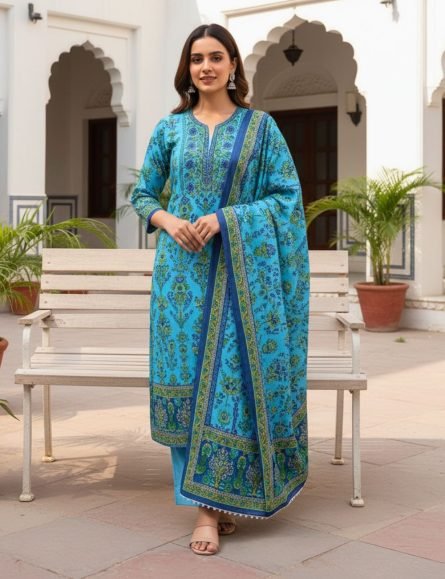 Unstitched Cambric Printed Suit