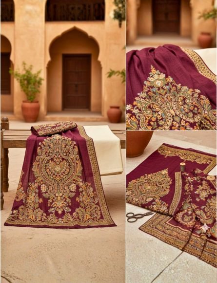 Unstitched Linen Winter Suit-1